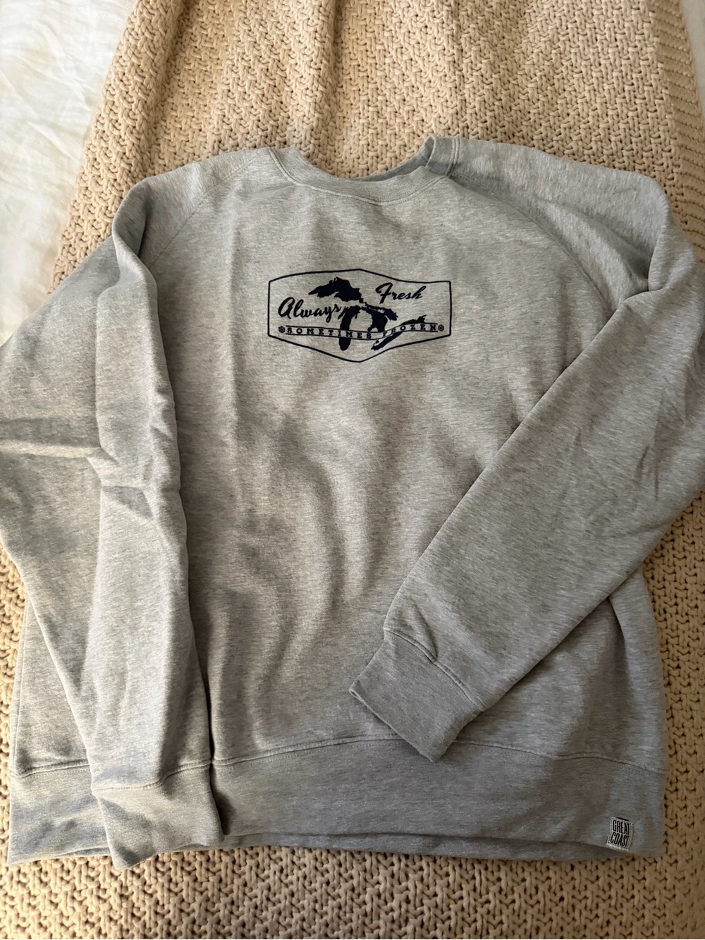 Lake Michigan Grey Crewneck Sweatshirt